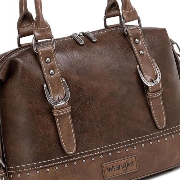 Wrangler Doctor Bag Top Handle Purse Hobo Shoulder Barrel Satchel Handbags - Picture 3 of 7